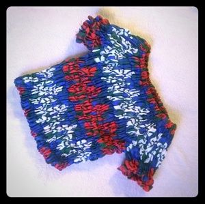 Handstitched African Print Popcorn Crop Top